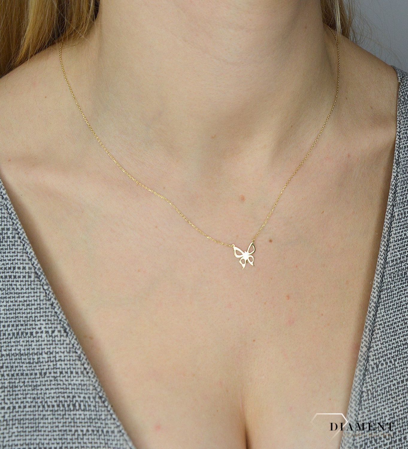Naszyjnik złoty celebrytka 585 motyl ✓Złote Naszyjniki Damskie w Sklepie z Biżuterią zegarki-diament.pl✓Piękne i Eleganckie Naszyjniki dla Kobiet✓Prawdziwe Złoto ✓.jpg
