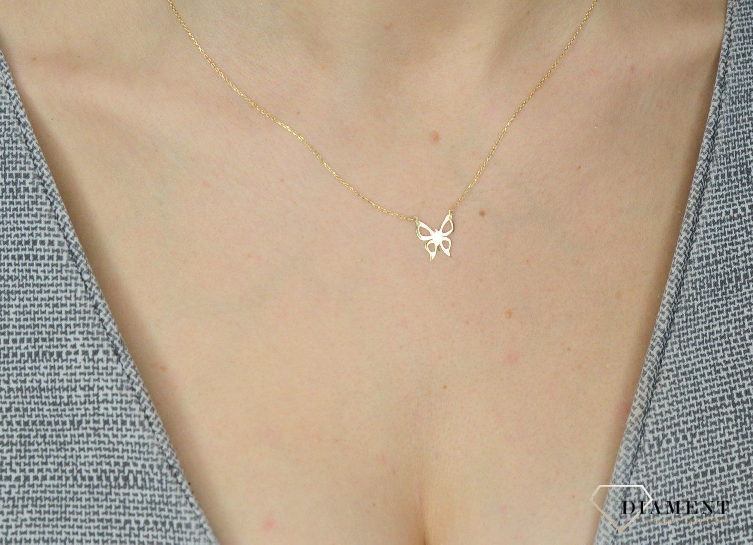 Naszyjnik złoty celebrytka 585 motyl ✓Złote Naszyjniki Damskie w Sklepie z Biżuterią zegarki-diament.pl✓Piękne i Eleganckie Naszyjniki dla Kobiet✓Prawdziwe Złoto ✓.jpg