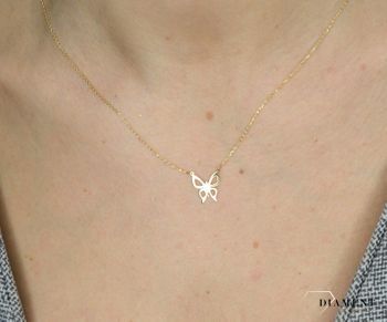 Naszyjnik złoty celebrytka 585 motyl ✓Złote Naszyjniki Damskie w Sklepie z Biżuterią zegarki-diament.pl✓Piękne i Eleganckie Naszyjniki dla Kobiet✓Prawdziwe Złoto ✓1.JPG