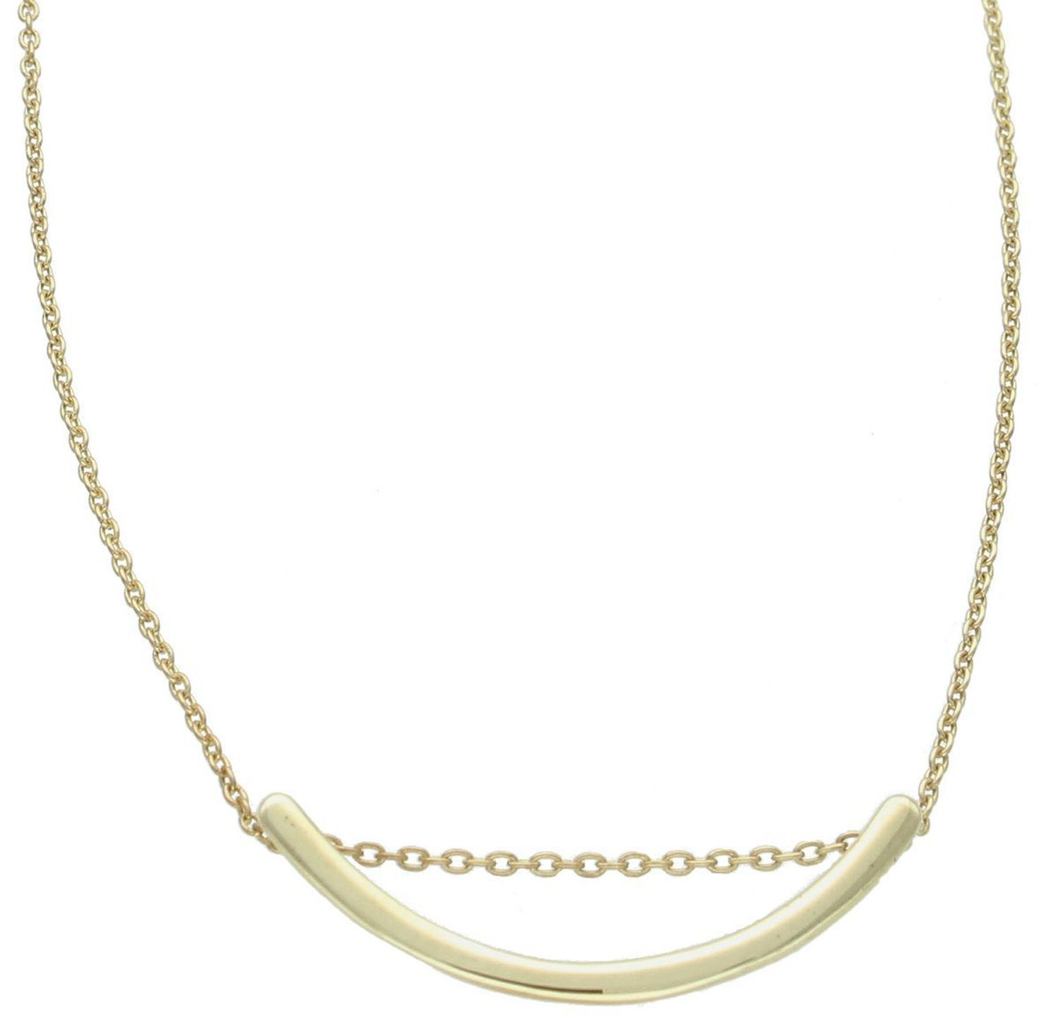 Złoty naszyjnik celebrytka   z motywem w kształcie półokręgu 333- NSZ-000000-123-333. Naszyjnik celebrytka wykonany z 8-karatowego złota. 1.jpg