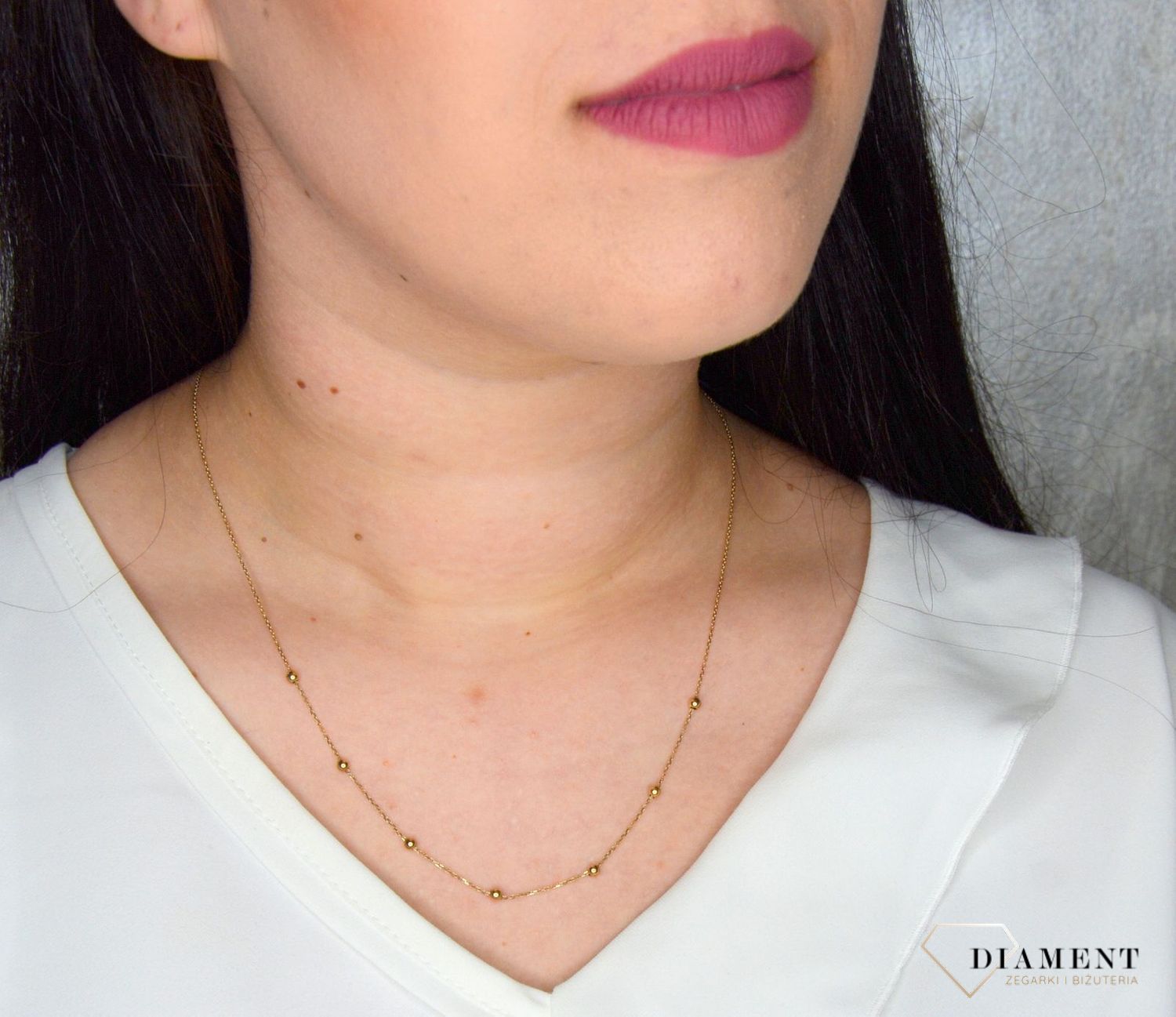 Złoty naszyjnik 333 długie kuleczki NSZ-000000-124-333.jpg