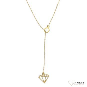 Złoty naszyjnik celebrytka krawacik kółeczko z diamencikiem✓Złote Naszyjniki Damskie w Sklepie z Biżuterią zegarki-diament.pl✓Piękne i Eleganckie Naszyjniki dla Kobiet✓Prawdziwe Złoto ✓Darmowa wysyłka✓.jpg