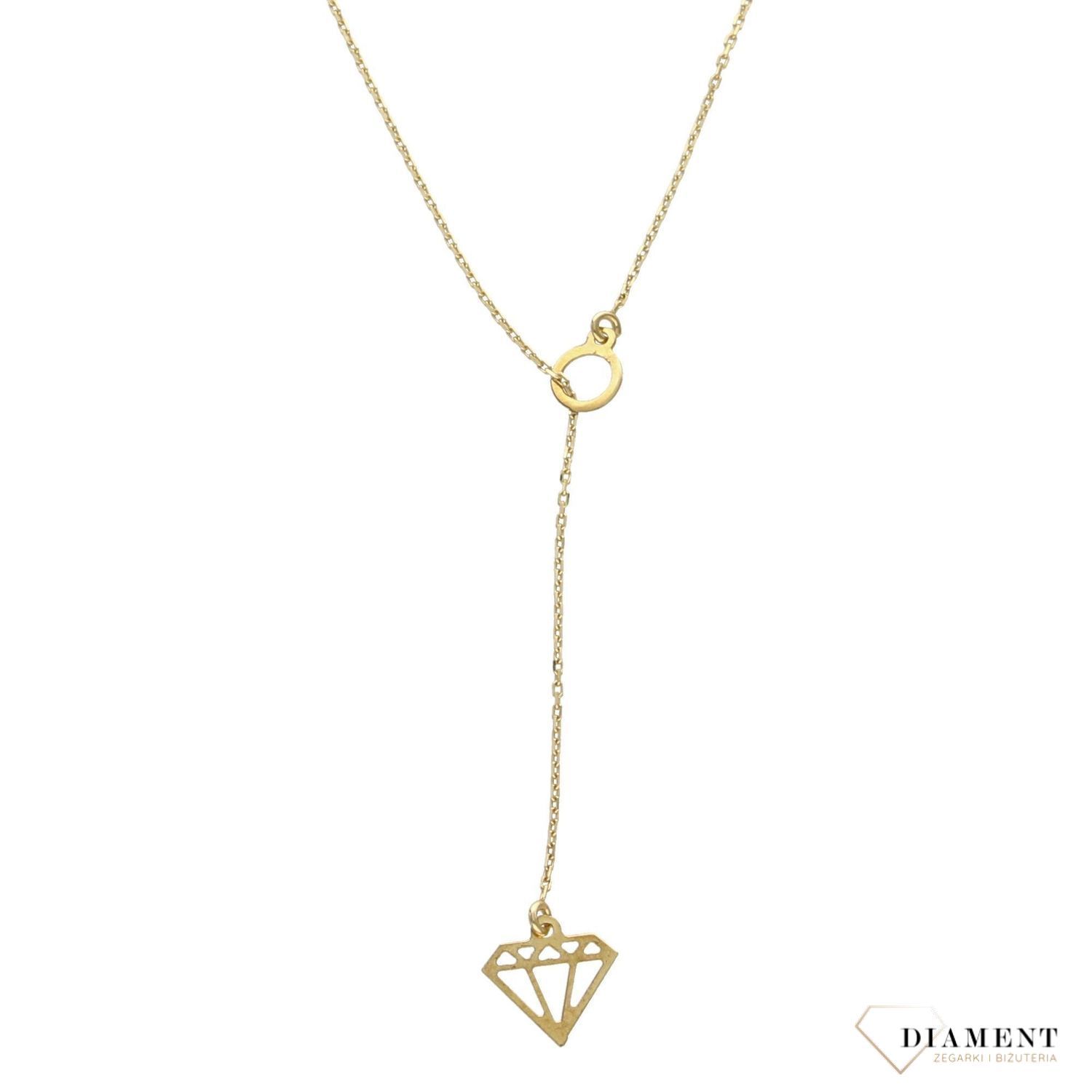 Złoty naszyjnik celebrytka krawacik kółeczko z diamencikiem✓Złote Naszyjniki Damskie w Sklepie z Biżuterią zegarki-diament.pl✓Piękne i Eleganckie Naszyjniki dla Kobiet✓Prawdziwe Złoto ✓Darmowa wysyłka✓.jpg