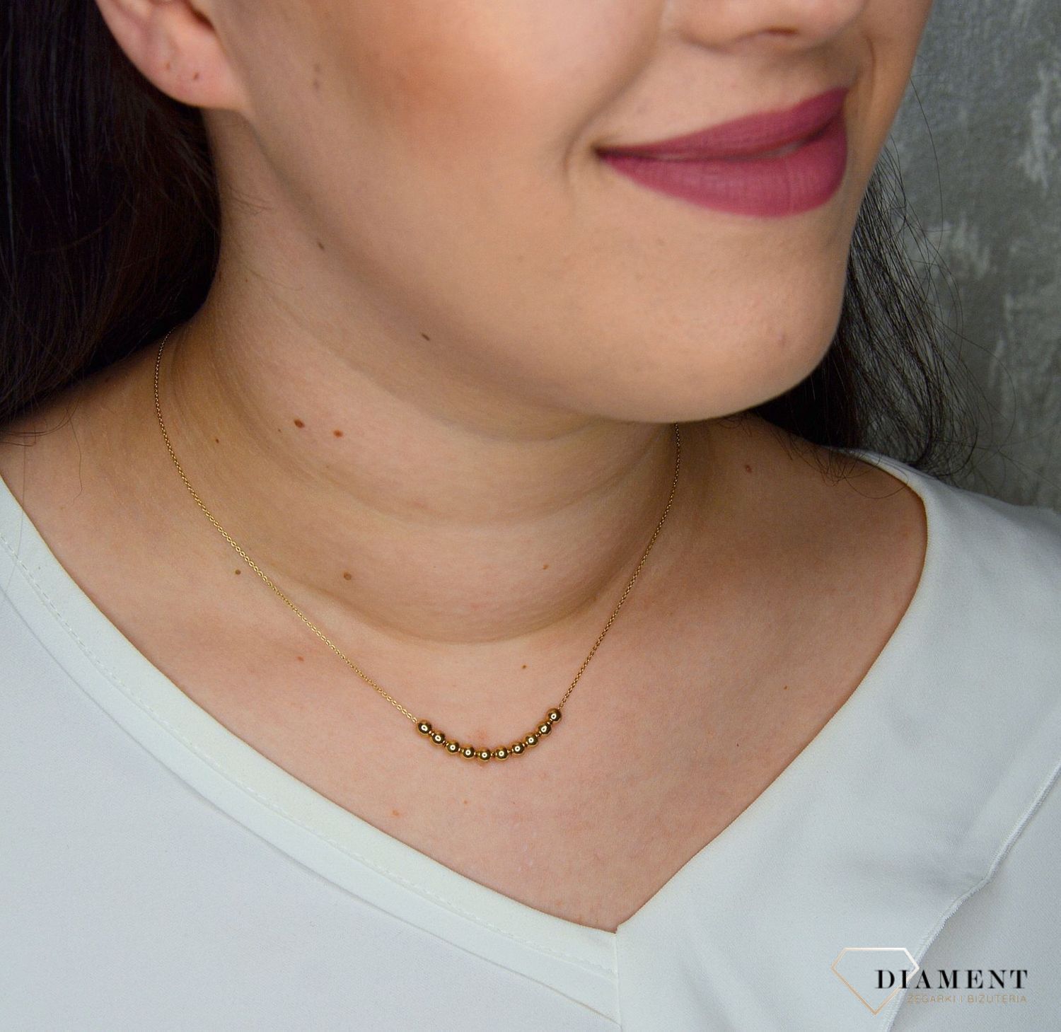 Złoty naszyjnik celebrytka 333 kuleczki NSZ-000000-132-333.jpg