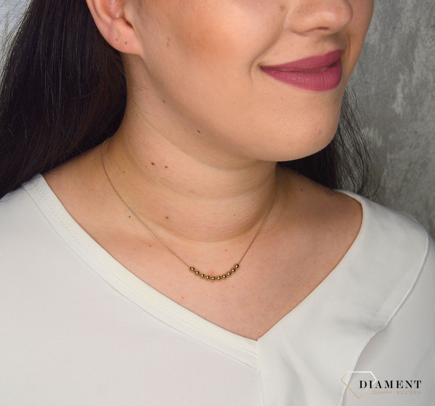 Złoty naszyjnik celebrytka 333 kuleczki NSZ-000000-132-333.jpg