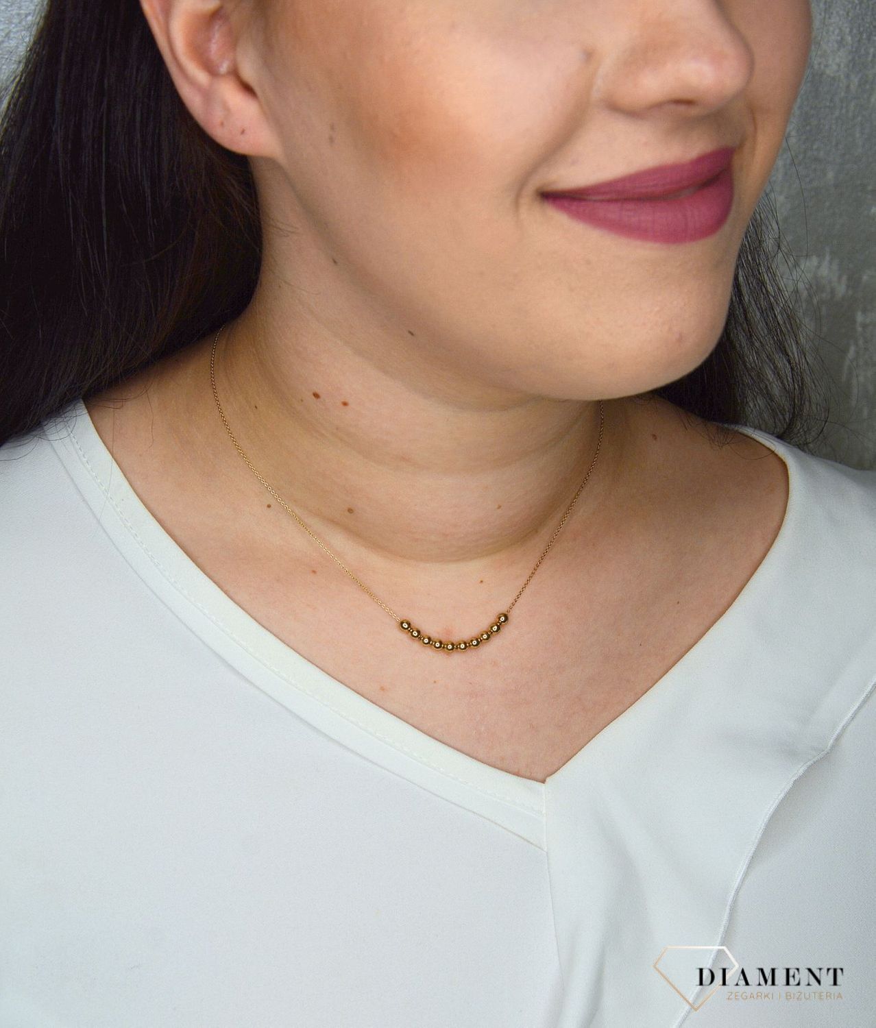 Złoty naszyjnik celebrytka 333 kuleczki NSZ-000000-132-333.jpg