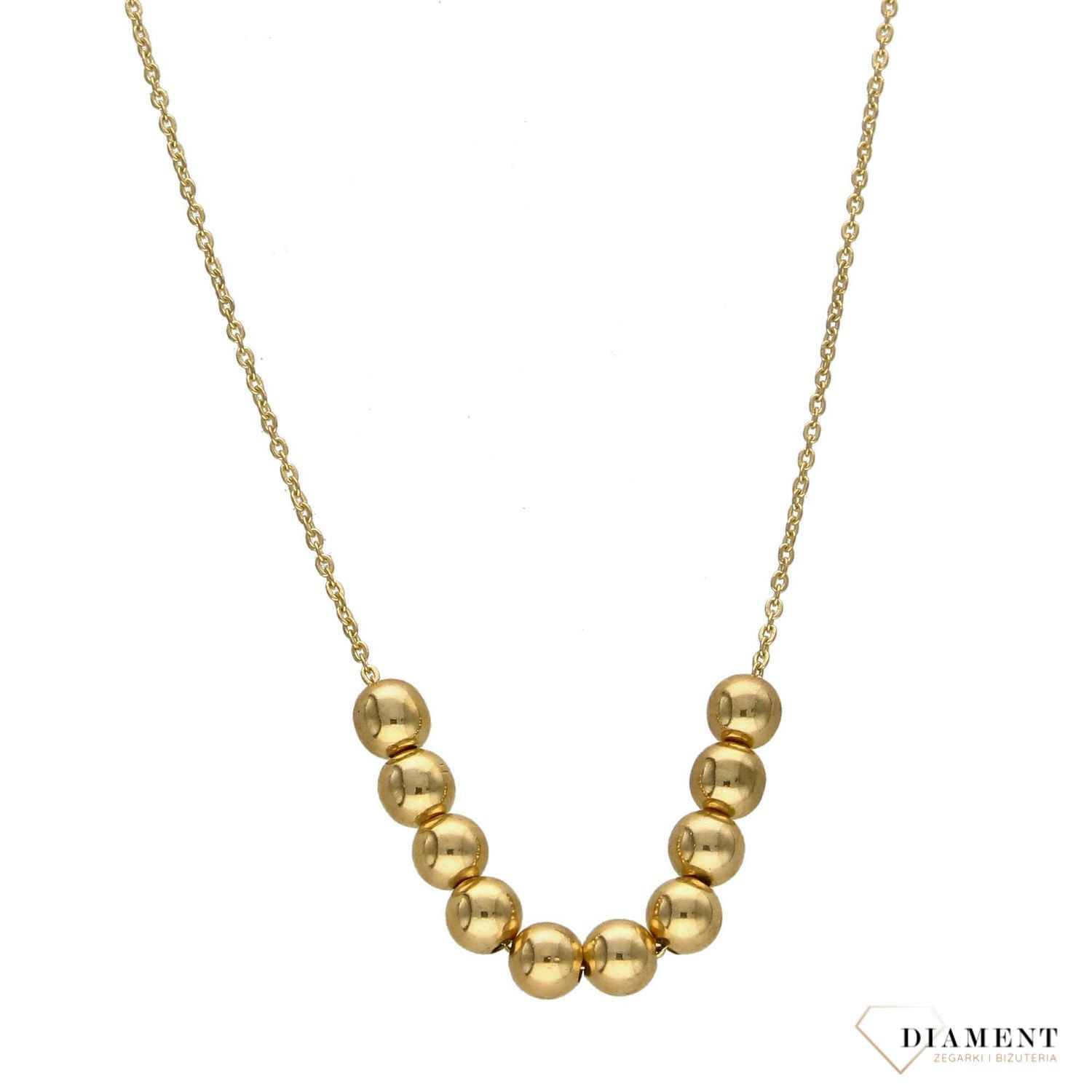 Złoty naszyjnik celebrytka 333 kuleczki NSZ-000000-132-333.jpg