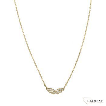 Złoty naszyjnik celebrytka skrzydełka z cyrkoniami✓Złote Naszyjniki Damskie w Sklepie z Biżuterią zegarki-diament.pl✓Piękne i Eleganckie Naszyjniki dla Kobiet✓Prawdziwe Złoto ✓Darmowa wysyłka✓.jpg
