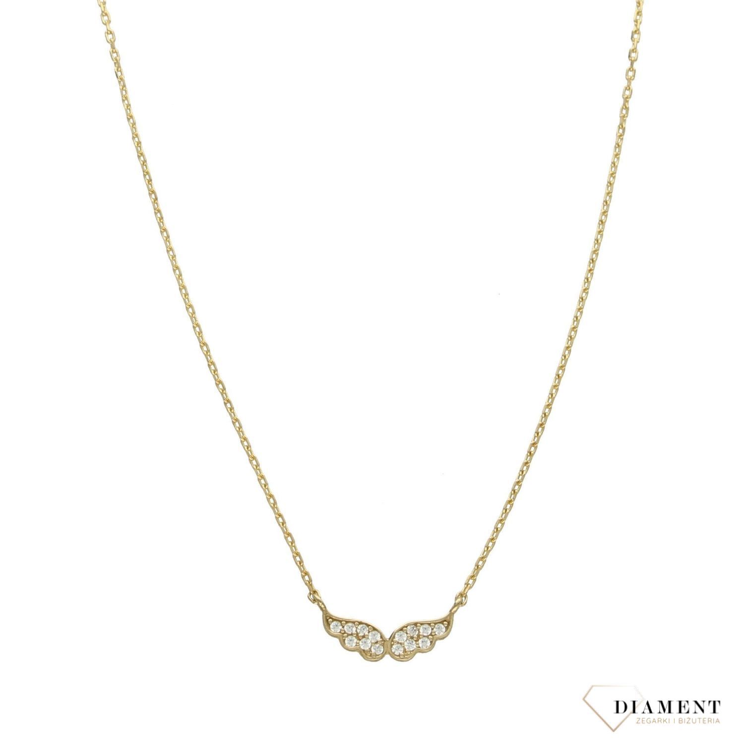 Złoty naszyjnik celebrytka skrzydełka z cyrkoniami✓Złote Naszyjniki Damskie w Sklepie z Biżuterią zegarki-diament.pl✓Piękne i Eleganckie Naszyjniki dla Kobiet✓Prawdziwe Złoto ✓Darmowa wysyłka✓.jpg