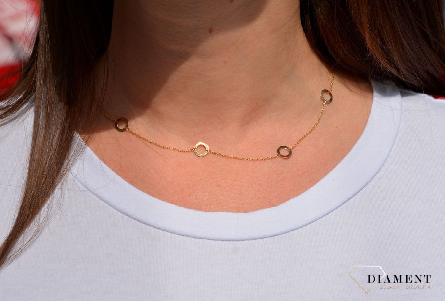 Złoty naszyjnik celebrytka pięć kółeczek z dziurką✓Złote Naszyjniki Damskie w Sklepie z Biżuterią zegarki-diament.pl✓Piękne i Eleganckie Naszyjniki dla Kobiet✓Prawdziwe Złoto ✓Darmowa wysyłka✓.jpg