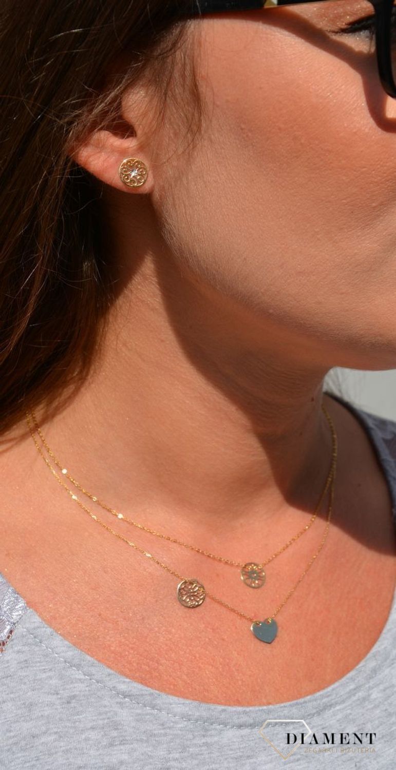 Złoty naszyjnik celebrytka 585 'słoneczko'.jpg