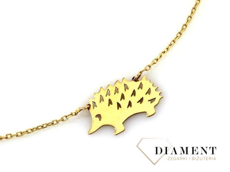 Naszyjnik (celebrytka) jeżyk leśny, jeż naszyjnik został wykonany z najwyższej jakości złota próby 585..jpg