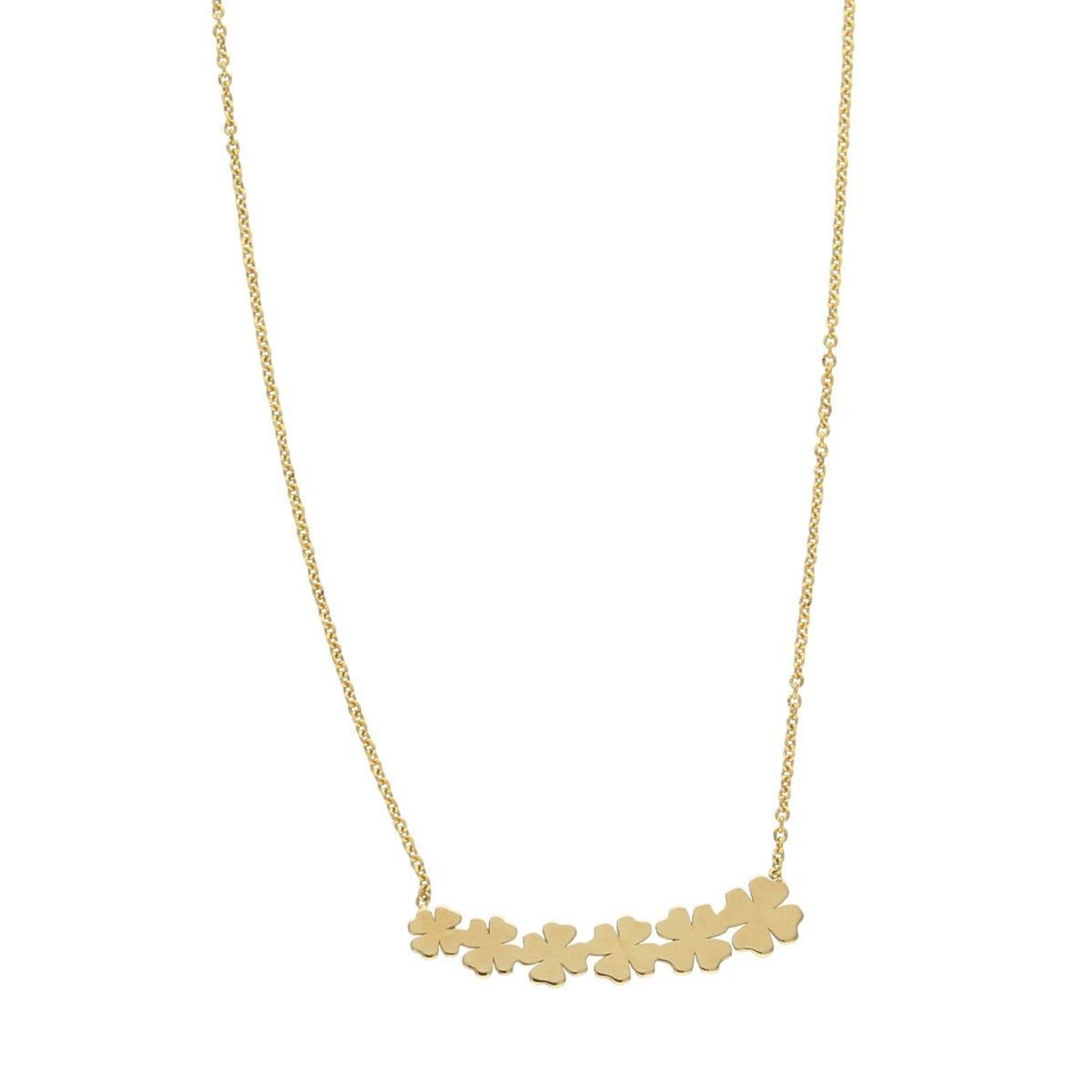 Złoty naszyjnik celebrytka 585 'kilka koniczynek'.jpg