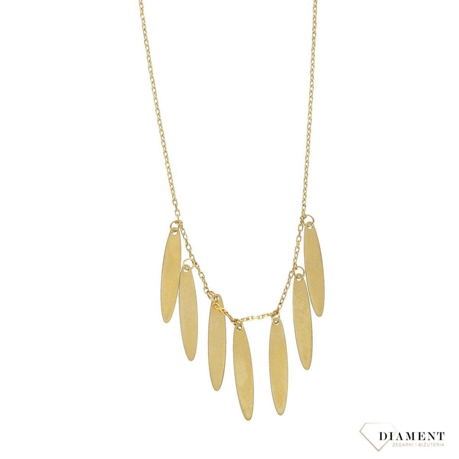 Złoty naszyjnik celebrytka 585 'wiszące sopelki'.jpg