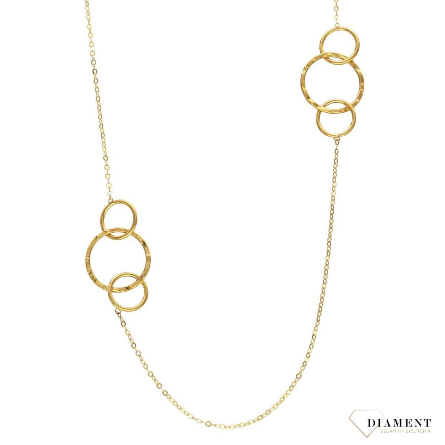 Złoty naszyjnik celebrytka 585 'kilka kółeczek'.jpg