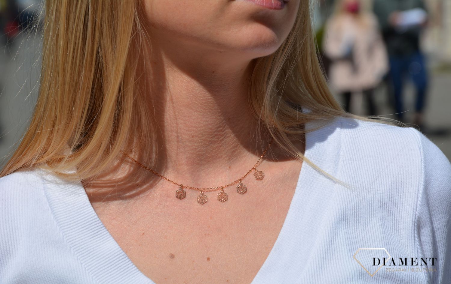 Celebrytka srebrna ażurowe płatki miodu Dall'Acqua NSZ 000000 238 925v.jpg