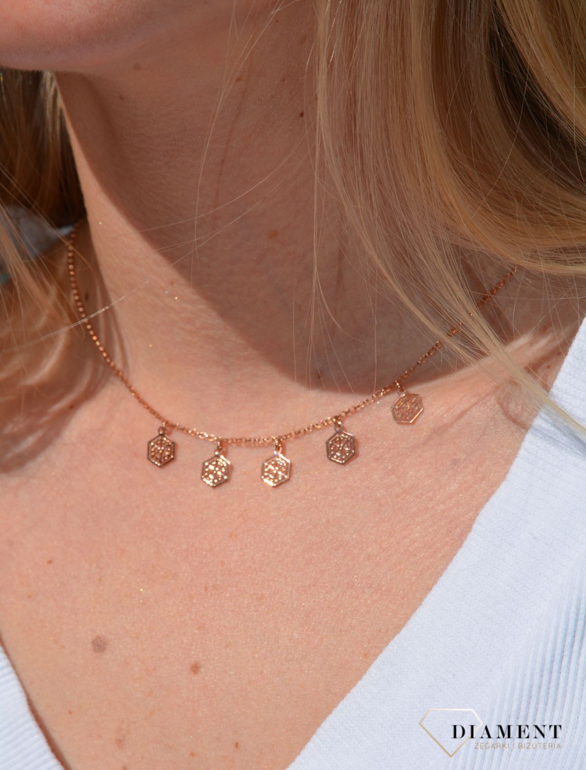 Celebrytka srebrna ażurowe płatki miodu Dall'Acqua NSZ 000000 238 925v.jpg