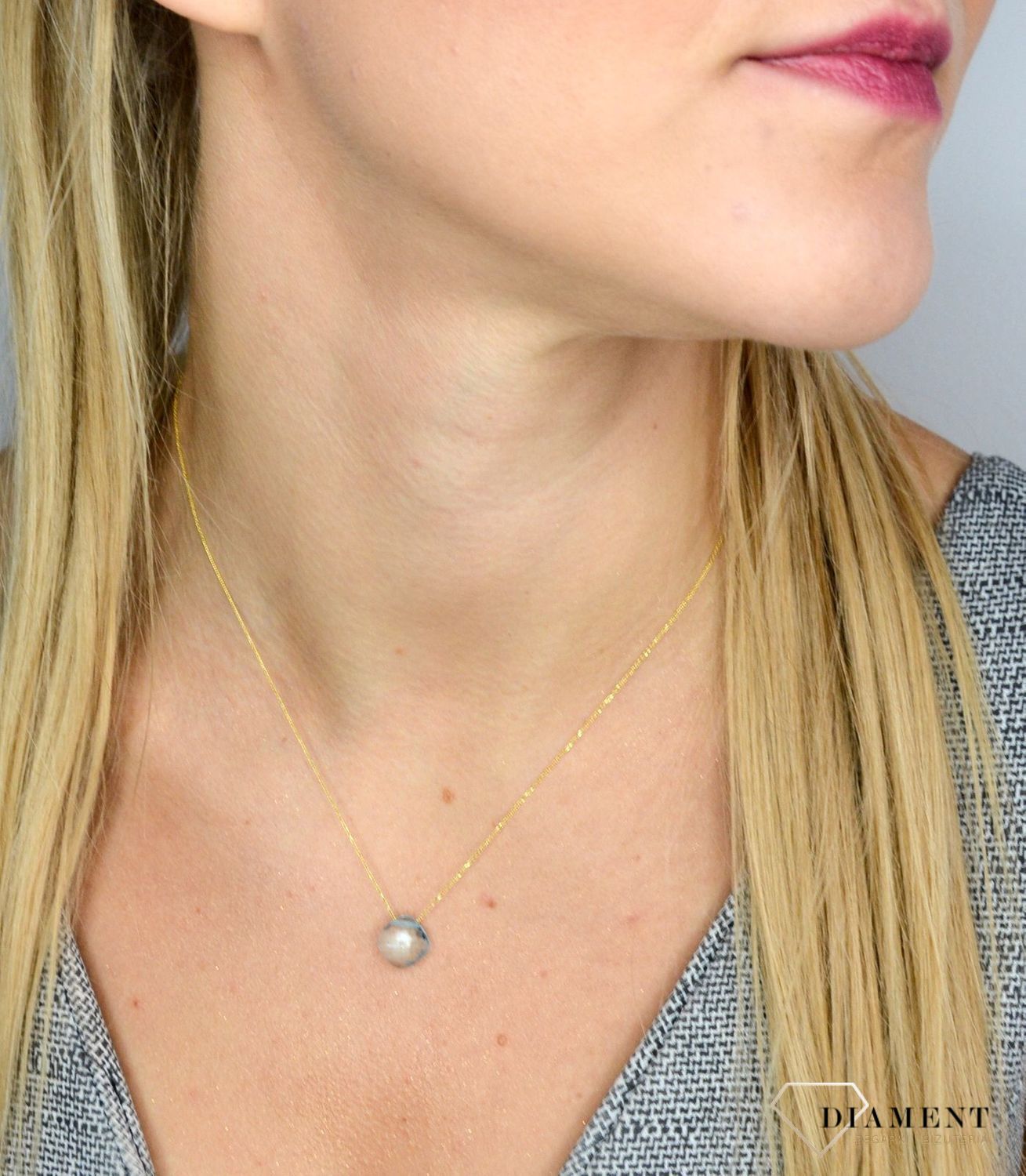 naszyjnik z topazem, łańcuszek z topezem.JPG