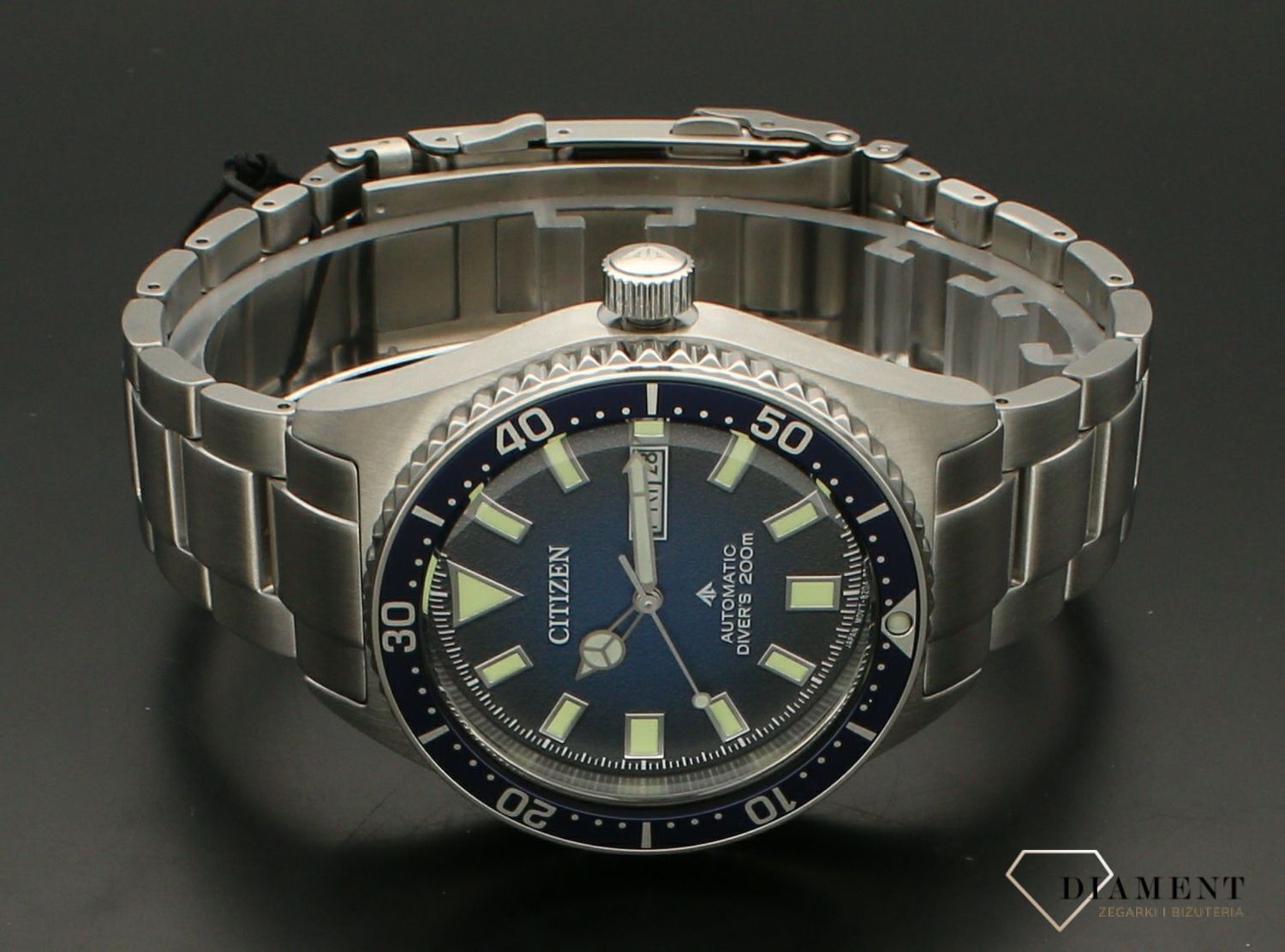 Zegarek męski Citizen Promaster Automatic Challange Diver NY0129-58LE. Zegarek męski do nurkowania. Automat do nurkowania. Męski zegarek na prezent. Zegarek citizen do nurkowania. Zegarek z granatową tarczą i bezlem..jpg