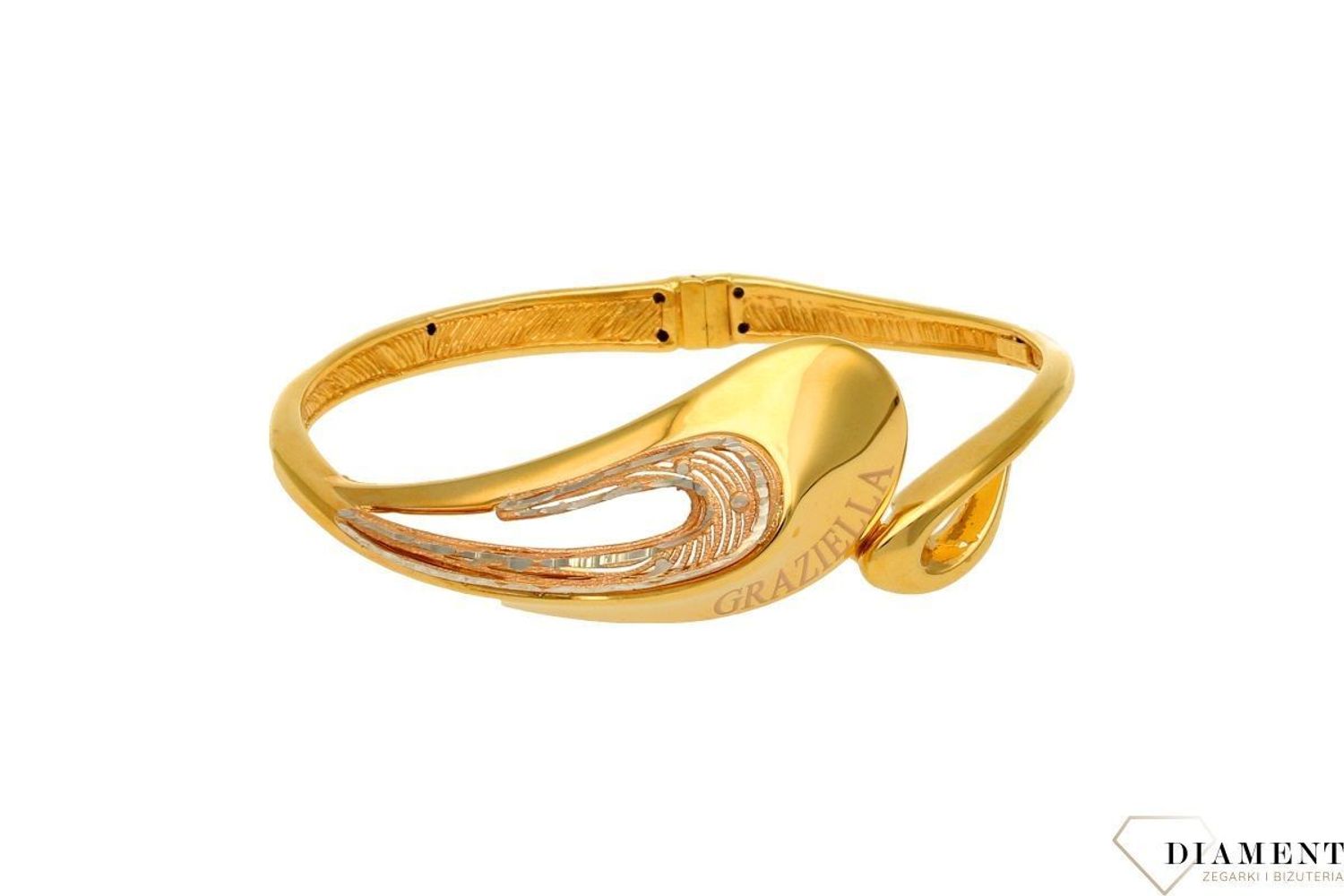 Złota bransoletka 585 sztywna Graziella. Bransoletka złota w Sklepie z Biżuterią zegarki-diament.pl✓Piękna i Elegancka Bransoletka dla Kobiet✓Biżuteria damska idealna na prezent dla każdej kobiety (2).jpg