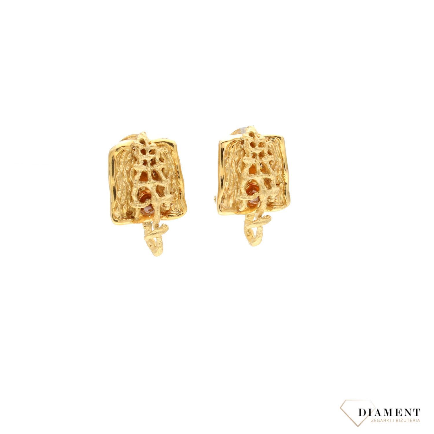 Złote kolczyki 585 matowe złoto Graziella. Kolczyki złote w Sklepie z Biżuterią zegarki-diament.pl✓Piękne i Eleganckie Kolczyki dla Kobiet✓Biżuteria damska idealna na prezent dla każdej kobiety (2).jpg