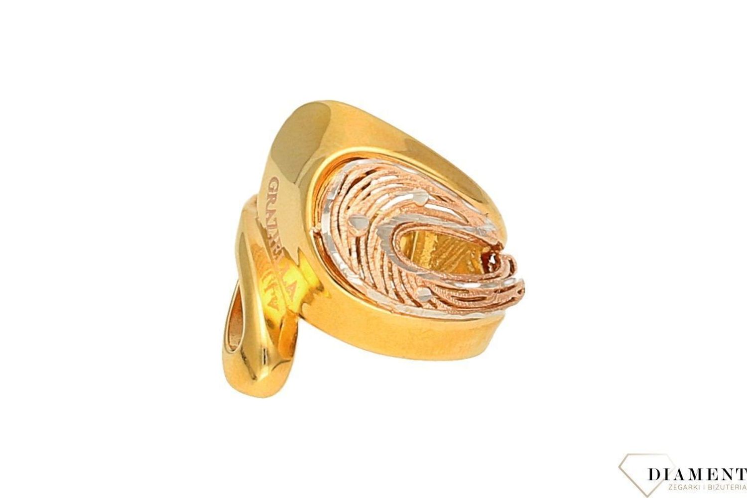 Złoty pierścionek 585 Graziella  Pierścionek złoty w Sklepie z Biżuterią zegarki-diament.pl✓Piękny i Elegancki Pierścionek dla Kobiet✓Biżuteria damska idealna na prezent dla każdej kobiety. 4.jpg