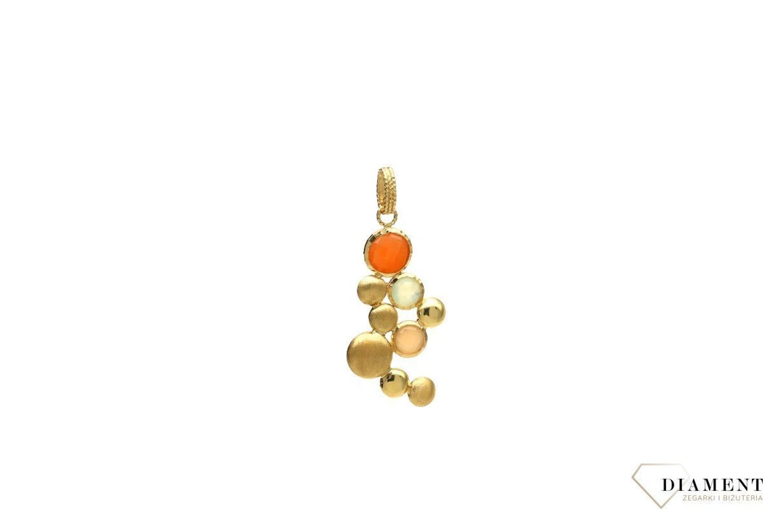 Zawieszka złota kamienie naturalne. Zawieszka złota w Sklepie z Biżuterią zegarki-diament.pl✓Piękna i Elegancka Zawoeszka dla Kobiet✓Biżuteria damska idealna na prezent dla każdej kobiety (2).jpg