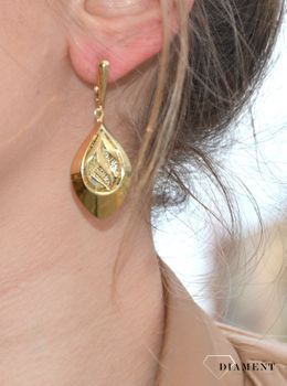 Złote kolczyki wiszące Graziella blaszki. Kolczyki złote w Sklepie z Biżuterią zegarki-diament.pl✓Piękne i Eleganckie Kolczyki✓Biżuteria damska idealna na prezent (3).JPG