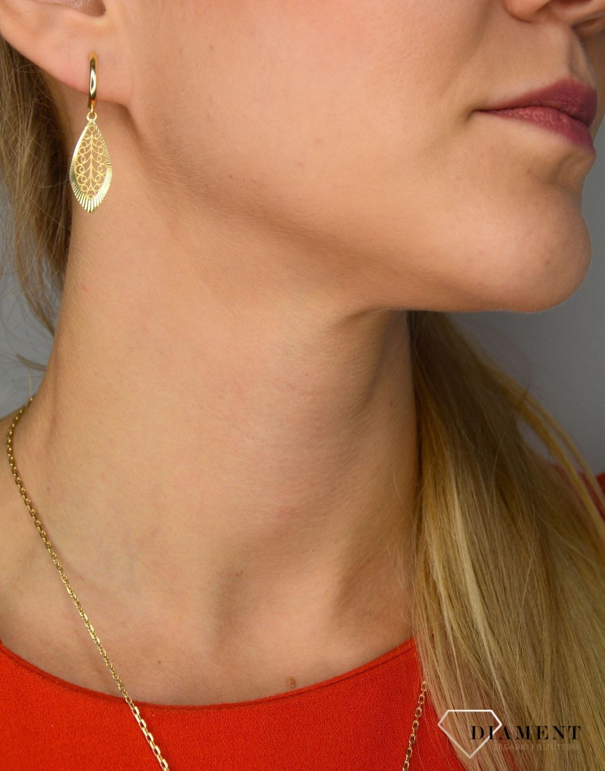 Złote kolczyki 585 ażurowe łezki OPK000000-287.jpg