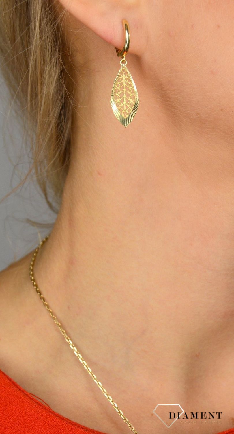 Złote kolczyki 585 ażurowe łezki OPK000000-287.jpg