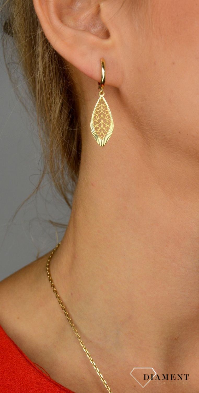 Złote kolczyki 585 ażurowe łezki OPK000000-287.jpg