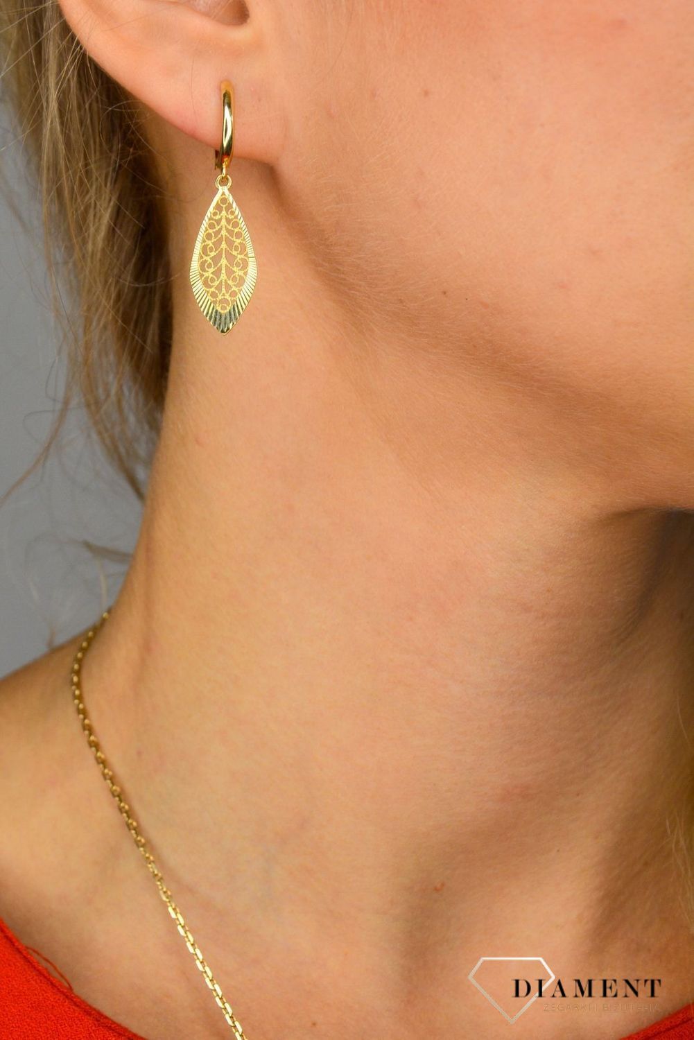 Złote kolczyki 585 ażurowe łezki OPK000000-287.jpg