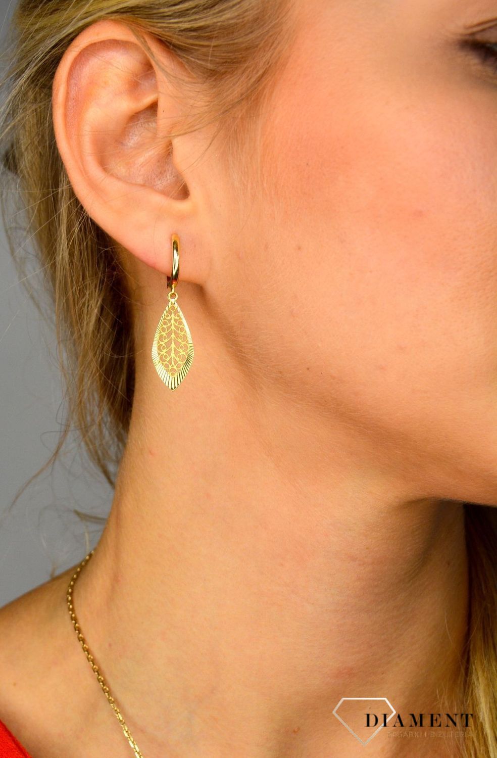 Złote kolczyki 585 ażurowe łezki OPK000000-287.jpg