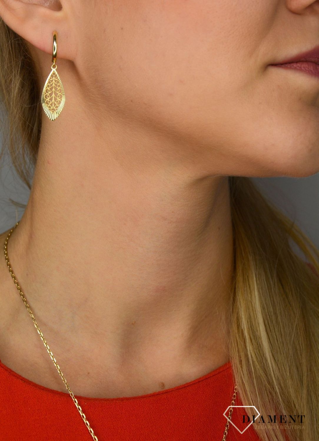 Złote kolczyki 585 ażurowe łezki OPK000000-287.jpg