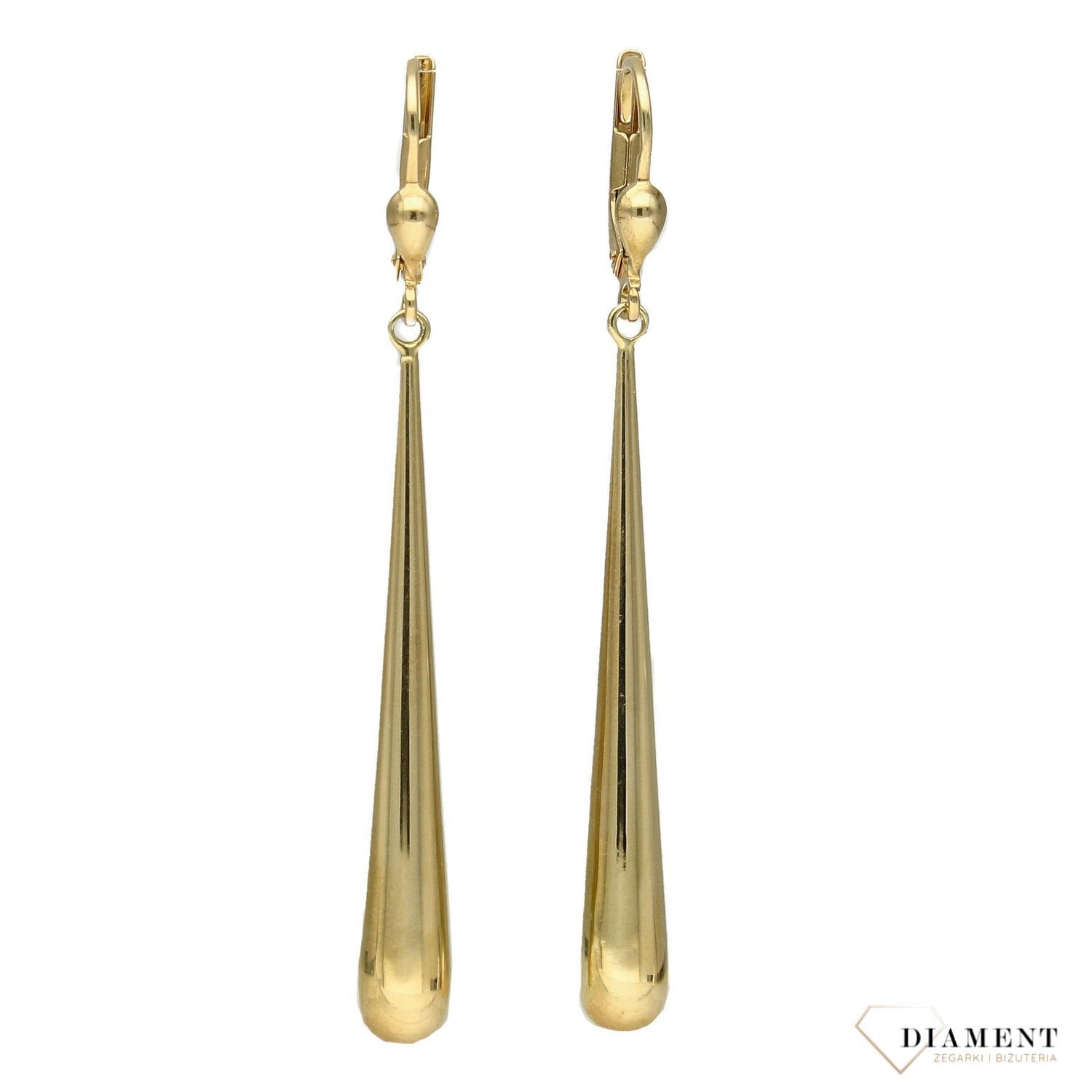 Złote kolczyki 585 gładkie długie sople OPK000000-300.jpg