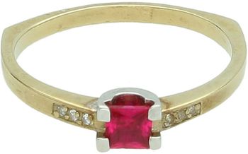 Złoty pierścionek zaręczynowy 333 z cyrkonią i koroną – klasyczny pierścionek damski.jpg