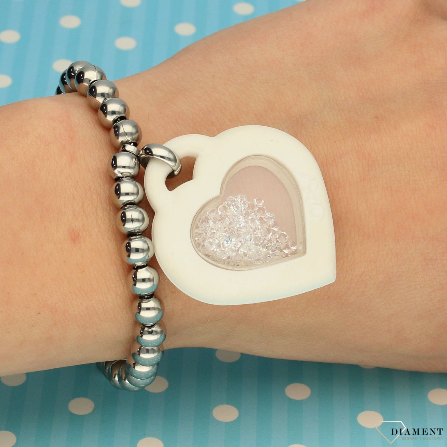 Bransoletka damska OPS CHERIE OPSBR-340 białe serce z kryształkami (1).jpg