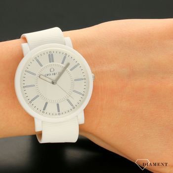 Zegarek damski OPS! OPSOPH-10 to idealny pomysł na prezent dla dziewczynki. Zegarek damski w białym kolorze (1).jpg