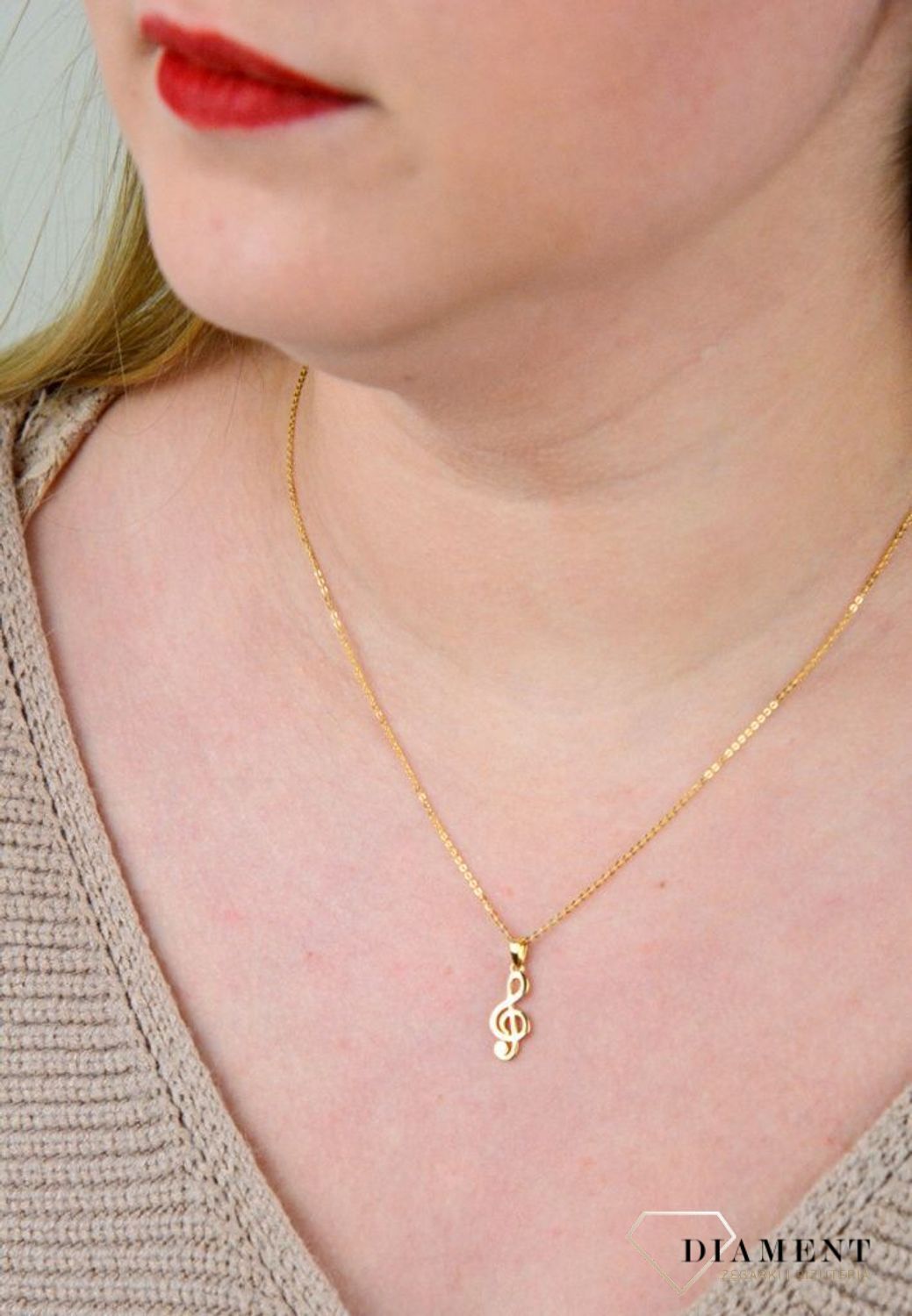 Złota zawieszka 585 klucz wiolinowy OPZ000000-188.jpg