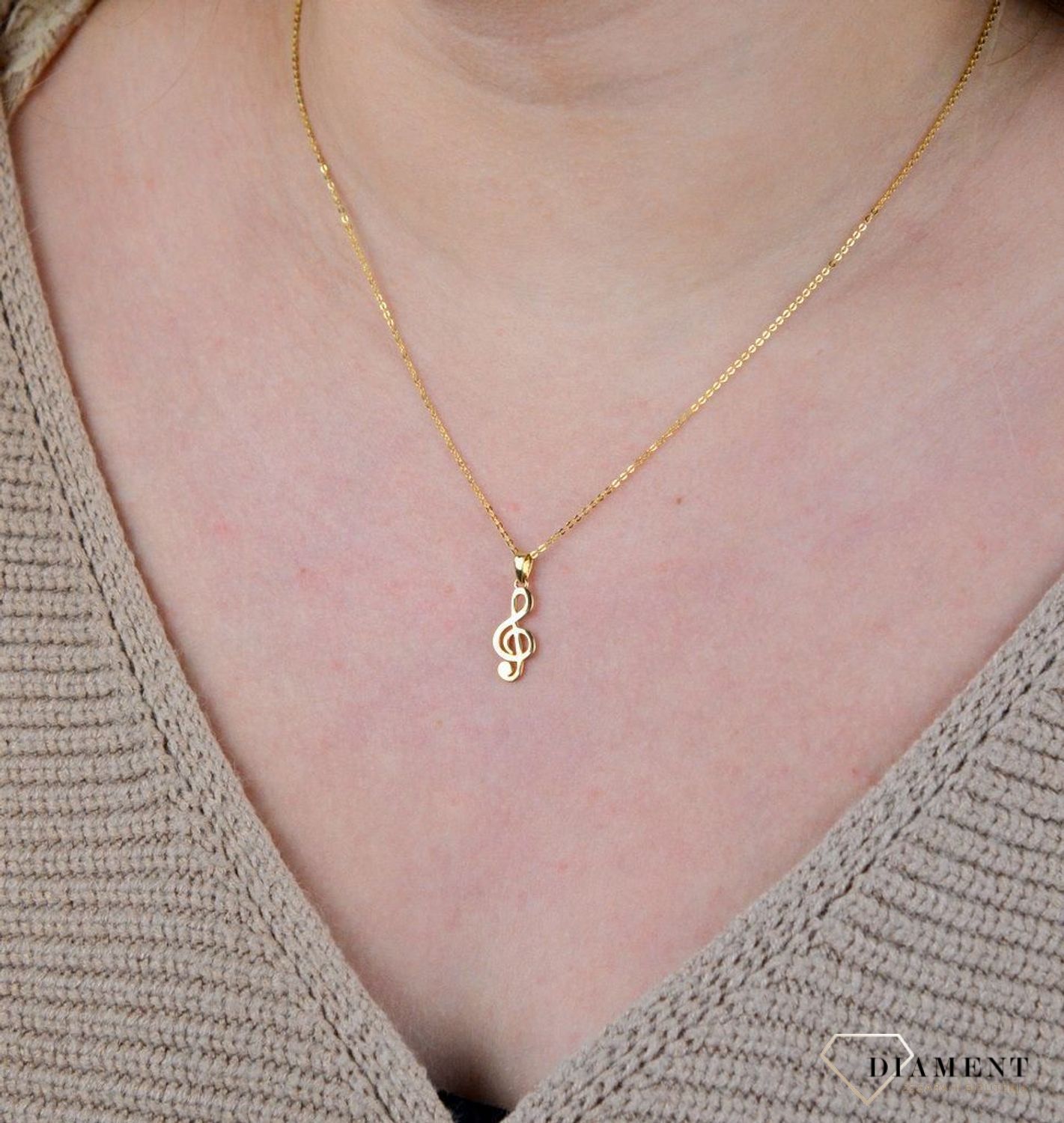 Złota zawieszka 585 klucz wiolinowy OPZ000000-188.jpg