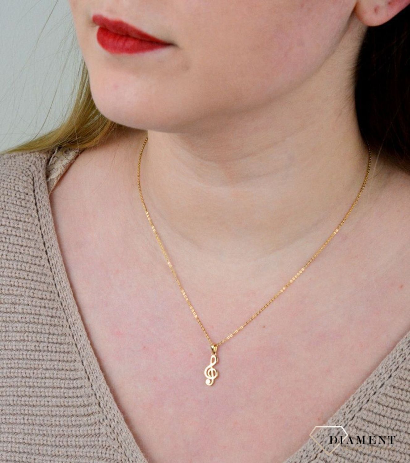 Złota zawieszka 585 klucz wiolinowy OPZ000000-188.jpg