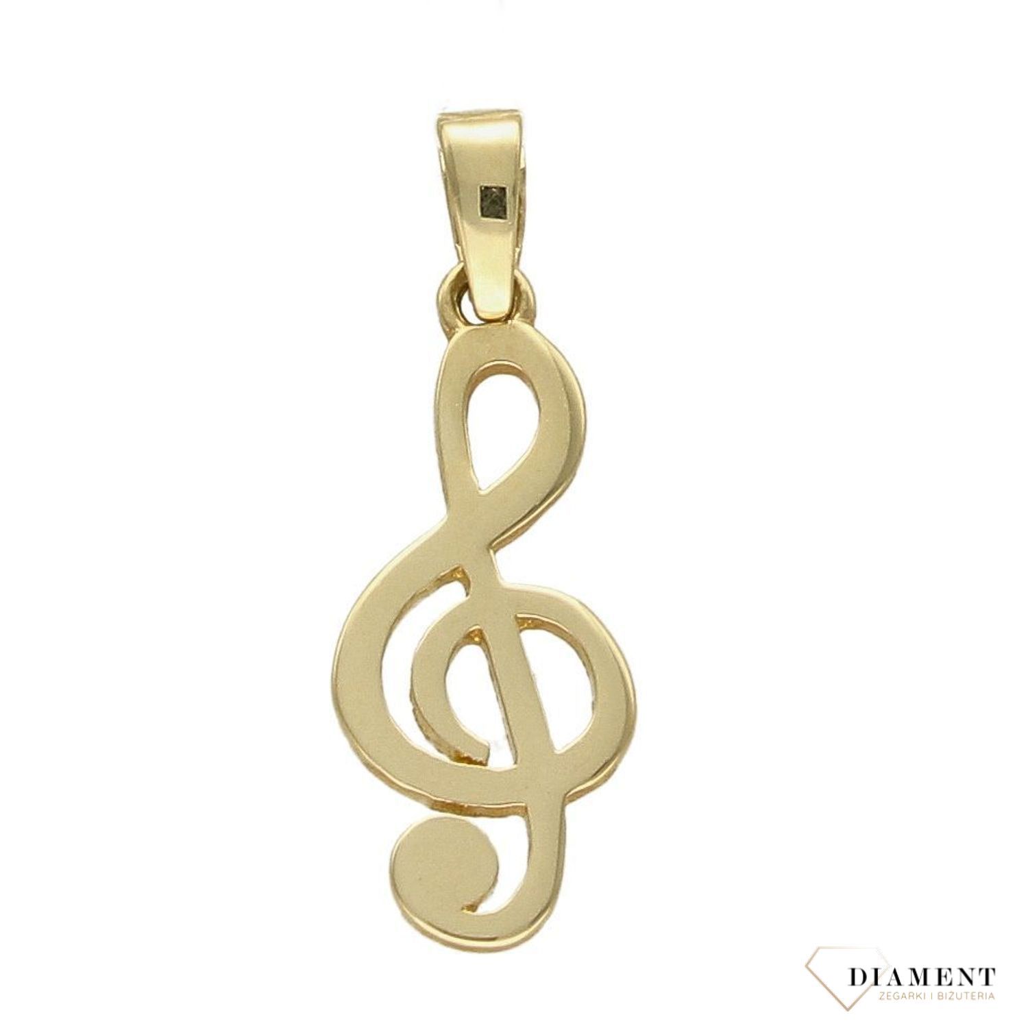 Złota zawieszka 585 klucz wiolinowy OPZ000000-188.jpg