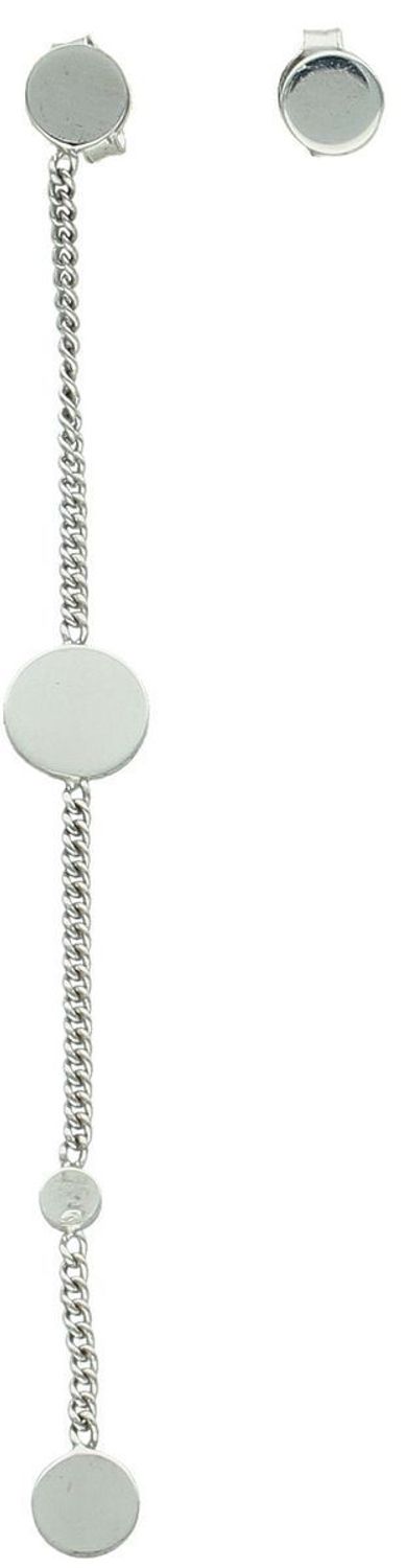 Srebrne długie kolczyki Dall'Acqua ORRM035 Kolczyki Dall'Acqua wykonane ze srebra 925. Jeden z kolczyków to gładkie kółko, a drugie na łańcuszku przeplatany kółkami w jednakowej wielkości.1.jpg