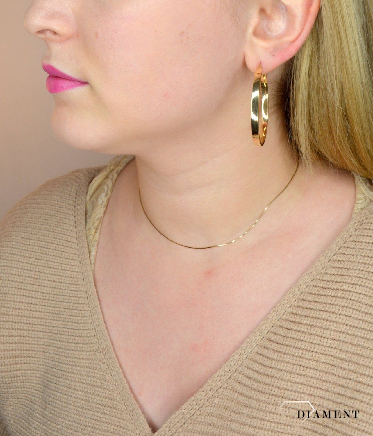 Srebrne pozłacane kolczyki koła 4,5 cm ORRM15407079.jpg