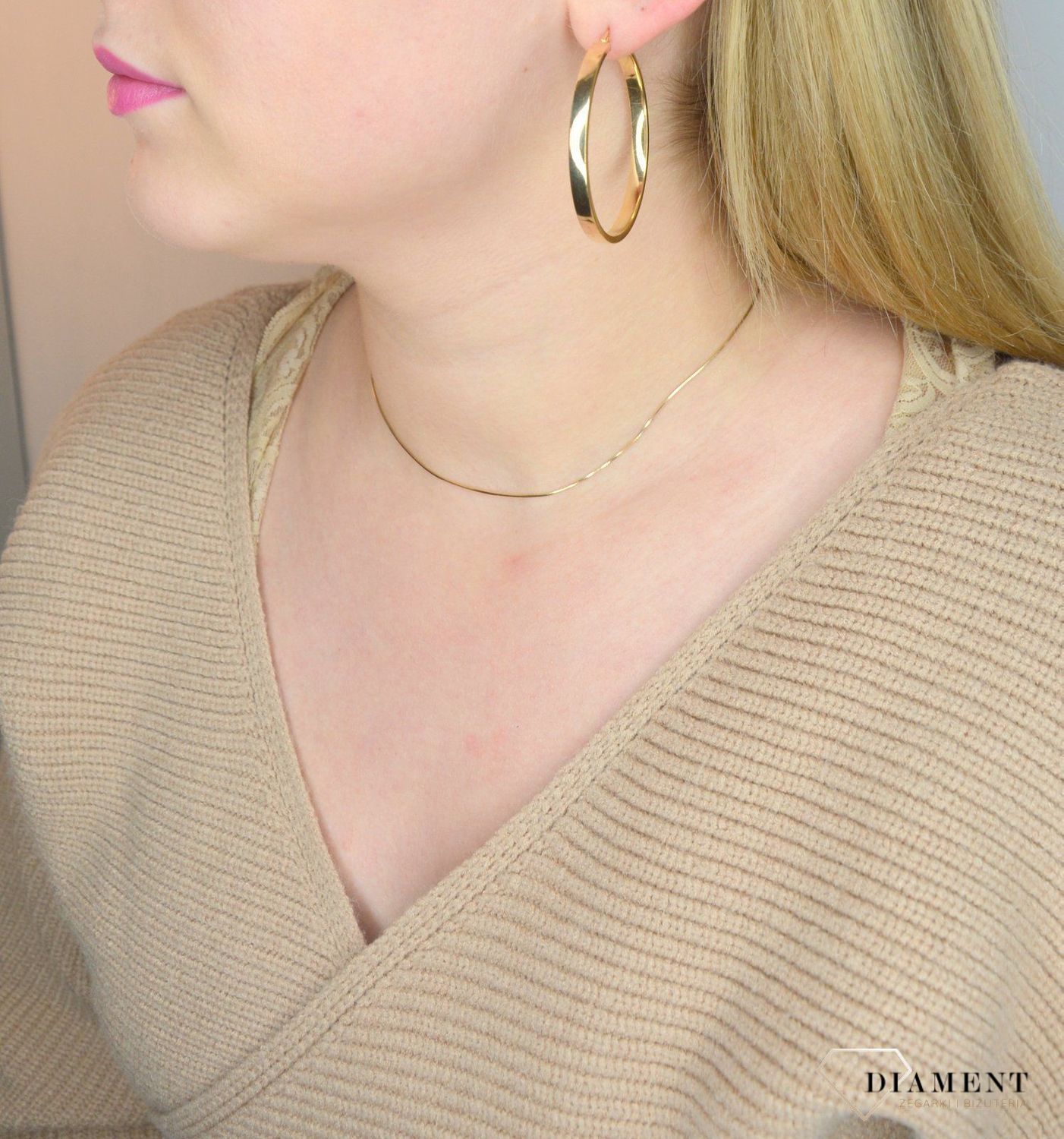 Srebrne pozłacane kolczyki koła 4,5 cm ORRM15407079.jpg