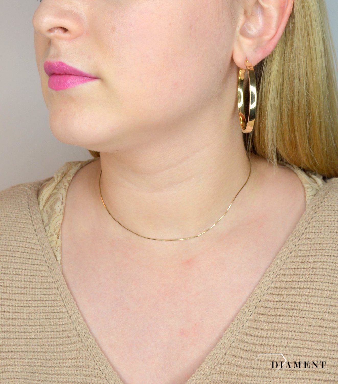 Srebrne pozłacane kolczyki koła 4,5 cm ORRM15407079.jpg