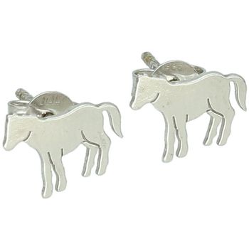 Kolczyki dla dzieci ze srebra próby 925 z motywem konika. Lekka biżuteria (0,70 g), zapięcie na sztyft, wymiary 1,0 x 0,7 cm. Idealne na prezent dla dziewczynki.1.jpg