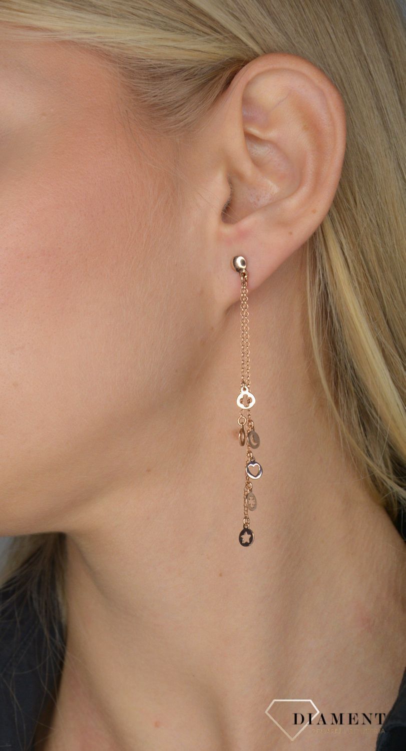 Kolczyki Dall'Acqua wykonane ze srebra próby 925, pokryte różowym złotem..jpg