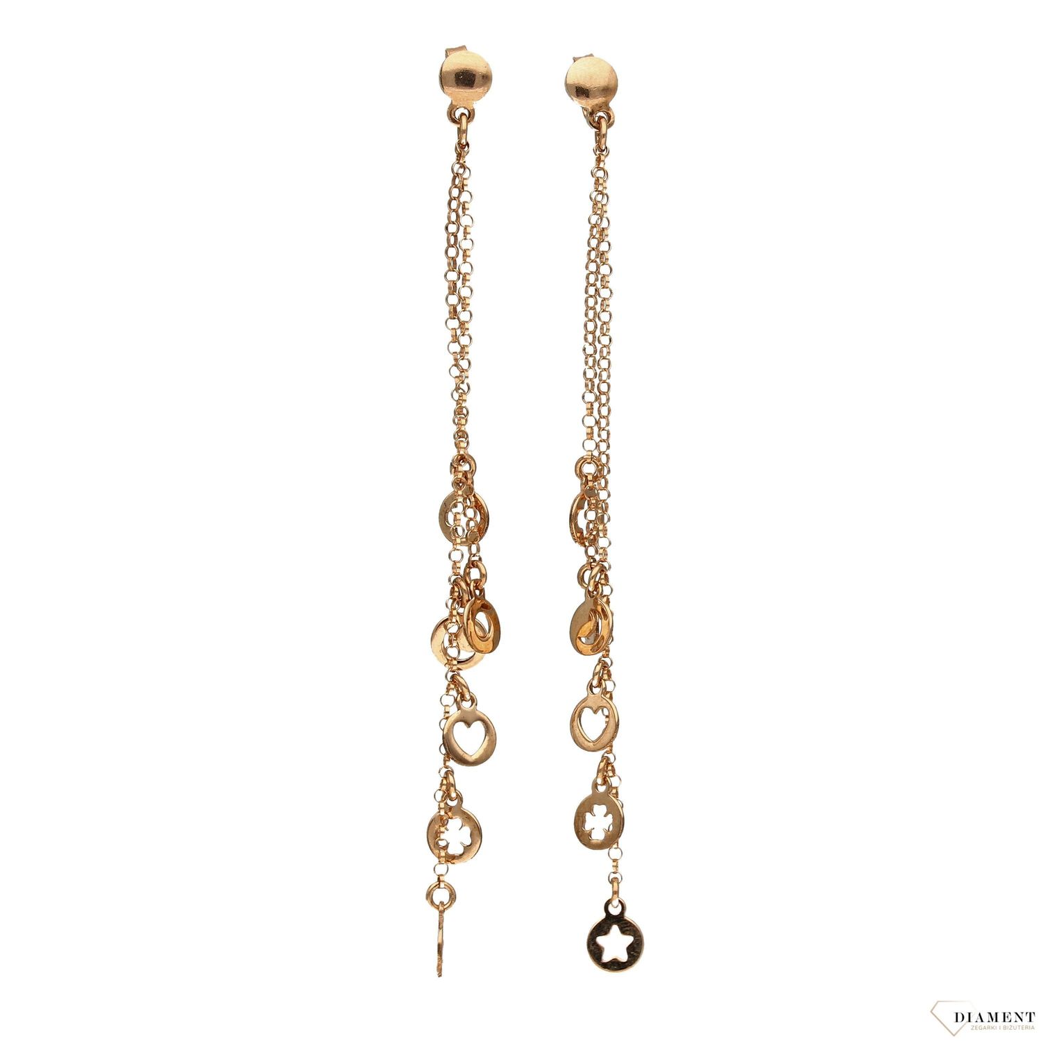 Kolczyki Dall'Acqua wykonane ze srebra próby 925, pokryte różowym złotem..jpg