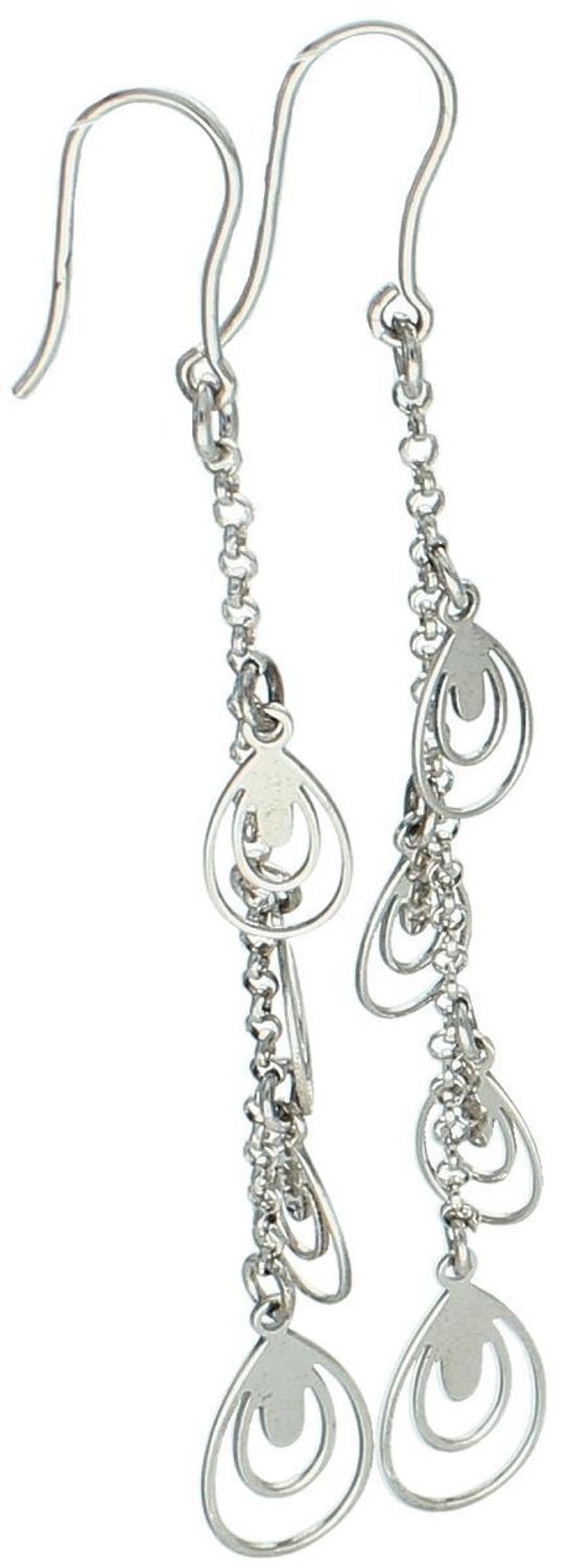 Kolczyki damskie srebrne 925 ORRM21646 – wiszące cztery łezki na łańcuszkach, długość 7,5 cm, zapięcie bigiel otwarty. Lekka i elegancka biżuteria na każdą okazję.1.jpg